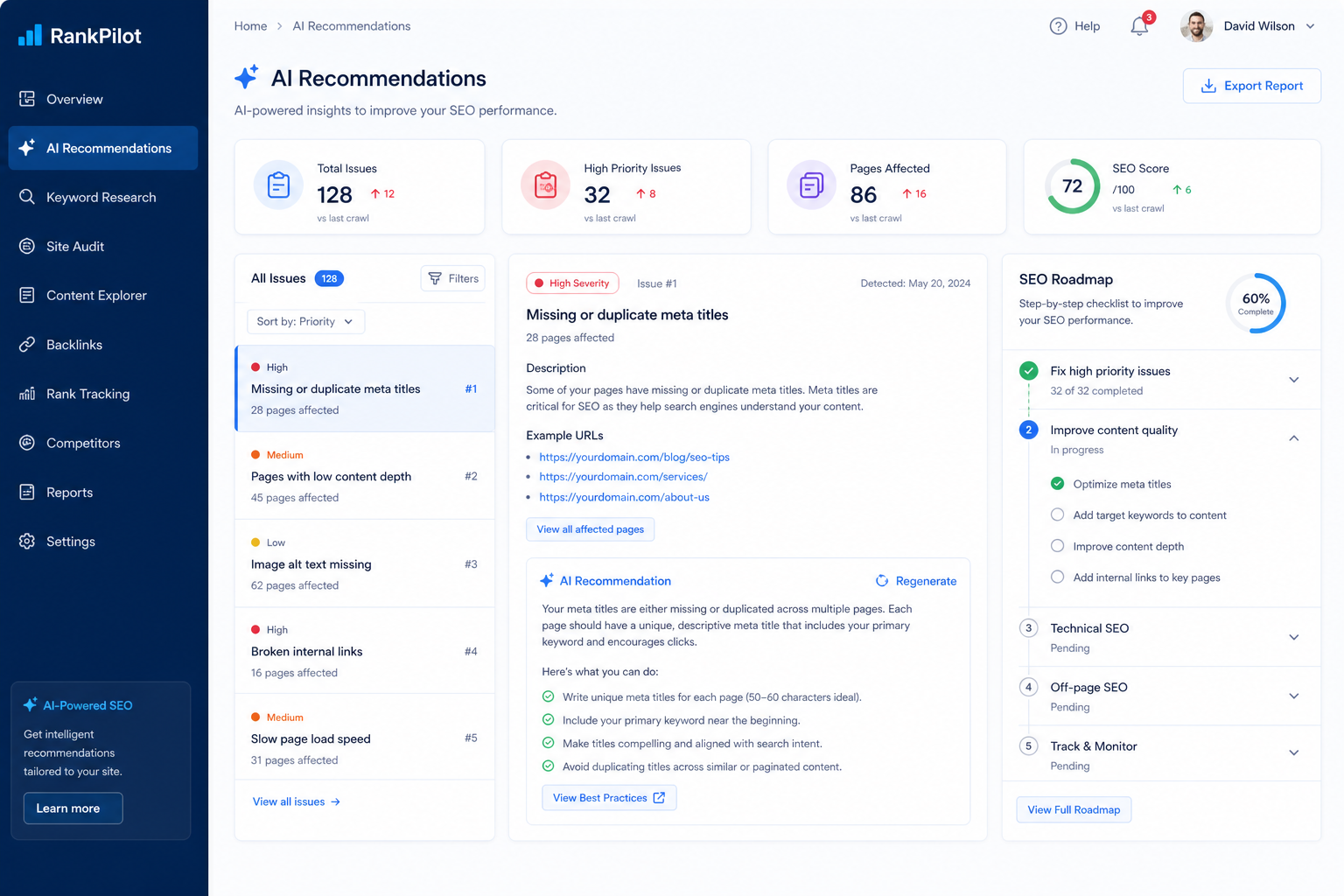 AI recommendation engine