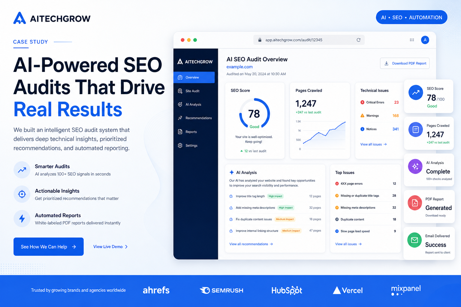 AI-Powered SEO Audit Platform Visual